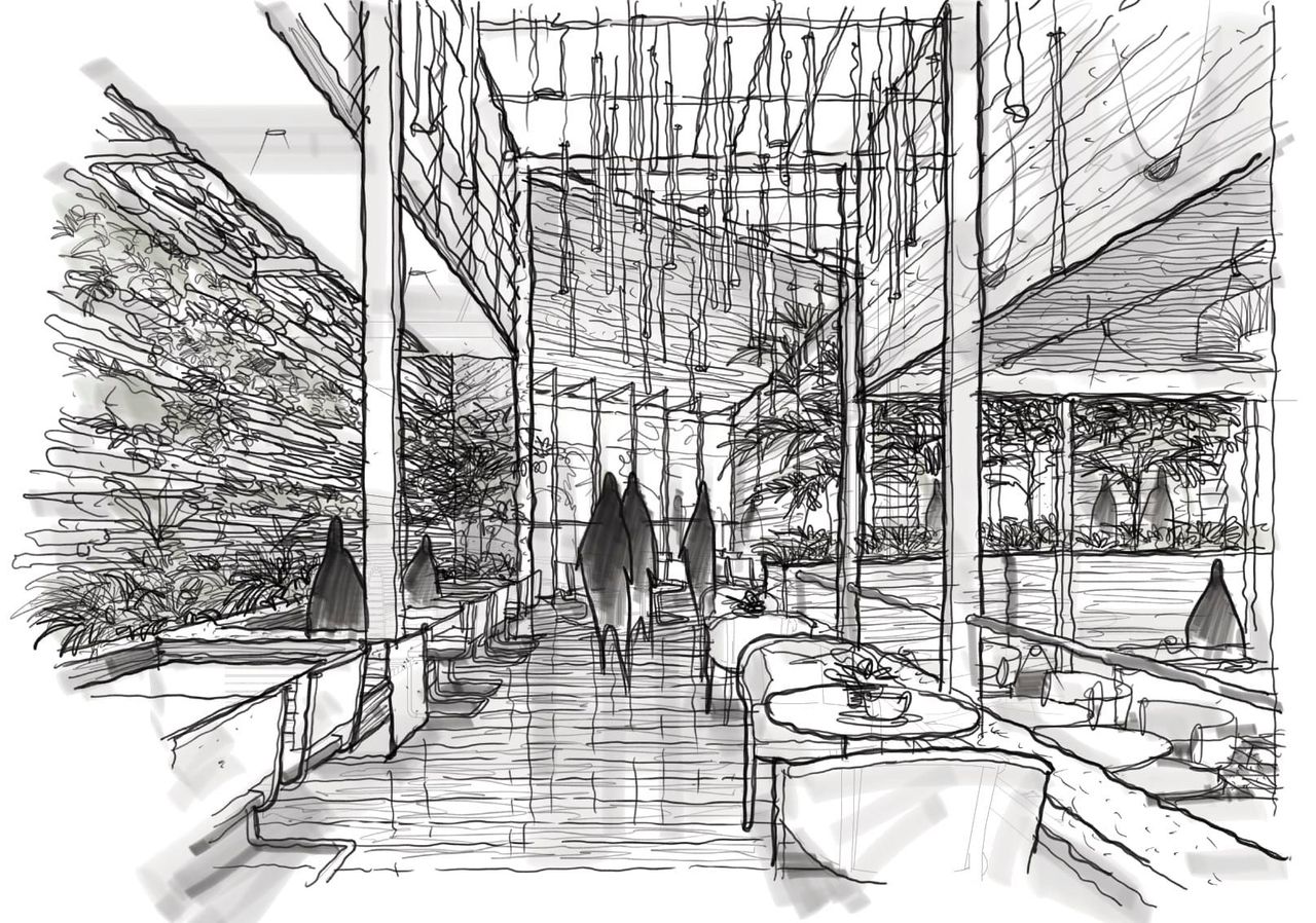 CONCEPT DRAWING OF THE ALFRESCO SPACE