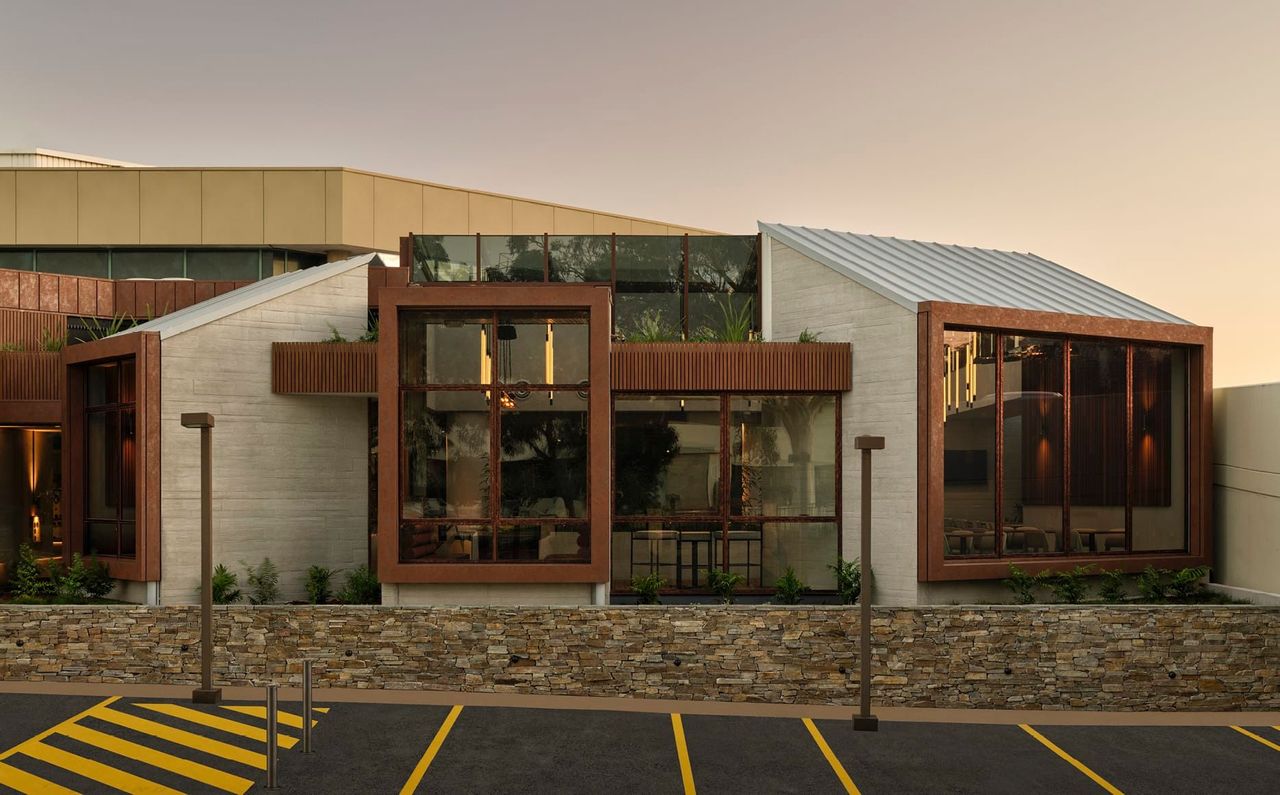FRONT FAÇADE PODS REMINICENT OF THE CATER COVE HUTS