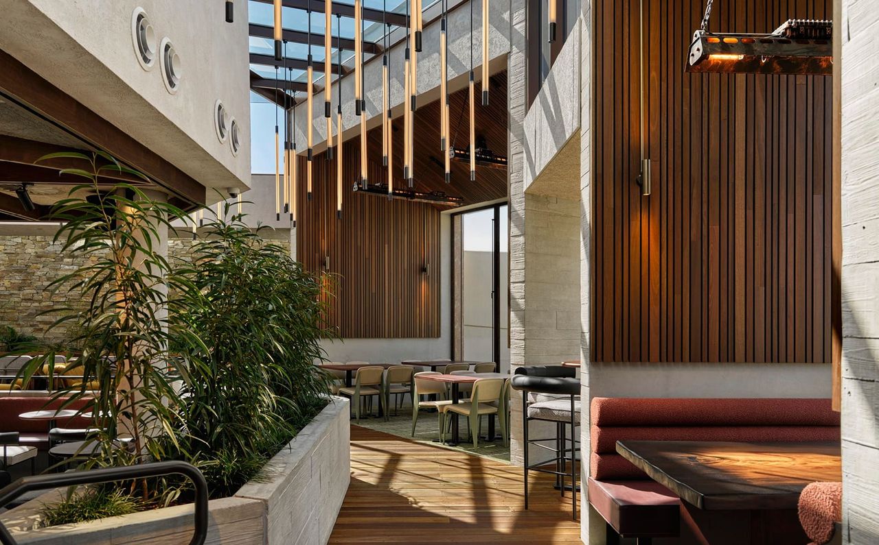 EXPANSIVE ATRIUM ALLOWS NATURAL LIGHT TO FLOOD IN