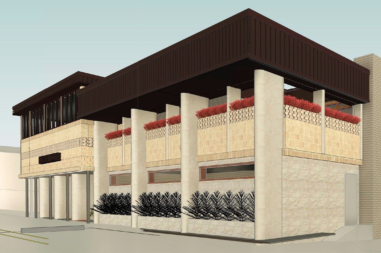 GROUND 3D VIEW - FRONT FAÇADE