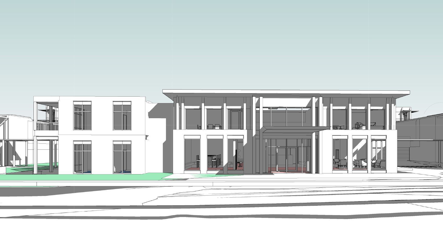 3D view front elevation